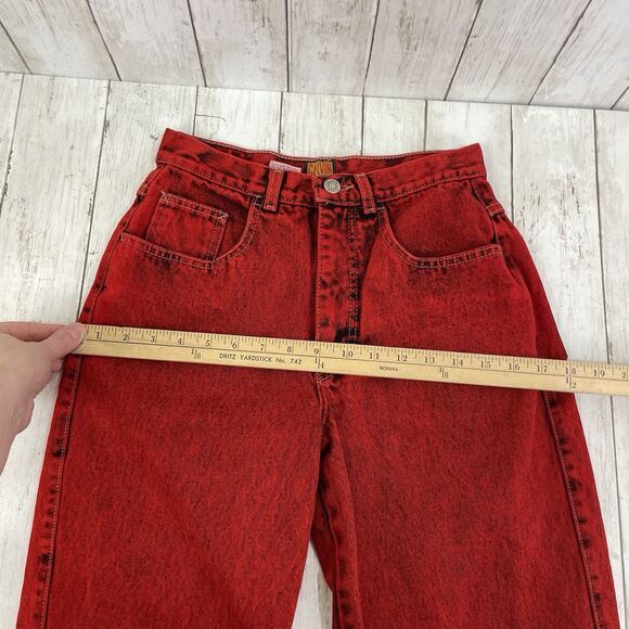 Vintage Women's Jeans Sz 9/10 Calvin Klein Red Stone Acid Washed Denim R… - Picture 12 of 14